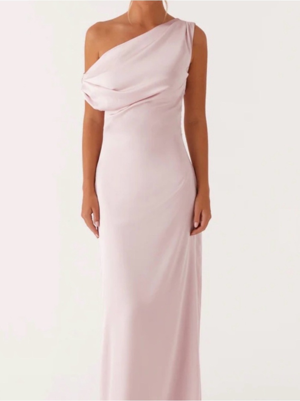 Peppermayo One-Shoulder Pale Pink Gown